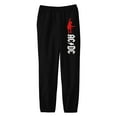 thumbnail image 1 of AC/DC Angus Young Red Silhouette Youth Black Graphic Sweatpants-Small, 1 of 7