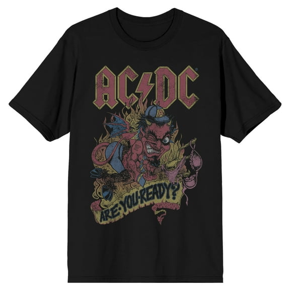 AC/DC Are You Ready Men's Black T-shirt-6XL
