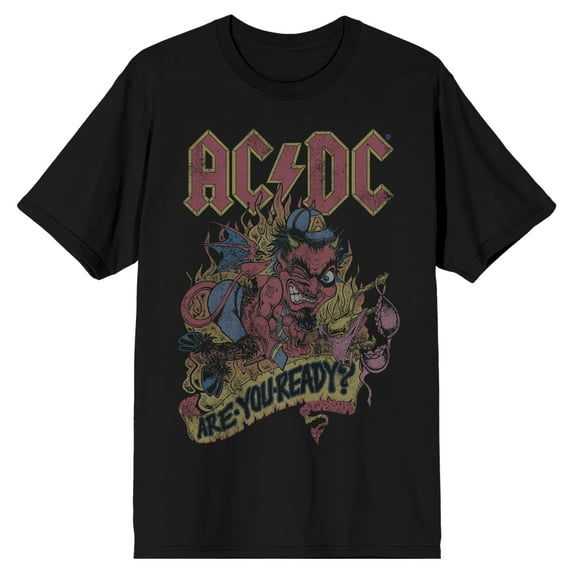 AC/DC Are You Ready Men's Black T-shirt-6XL