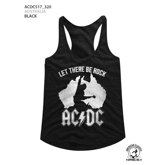 AC/DC Australia Black Junior Women's Racerback Tank Top T-Shirt
