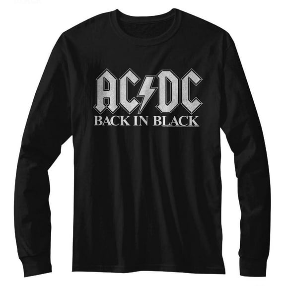 AC/DC Back In Black 2 Black Adult Long Sleeve T-Shirt