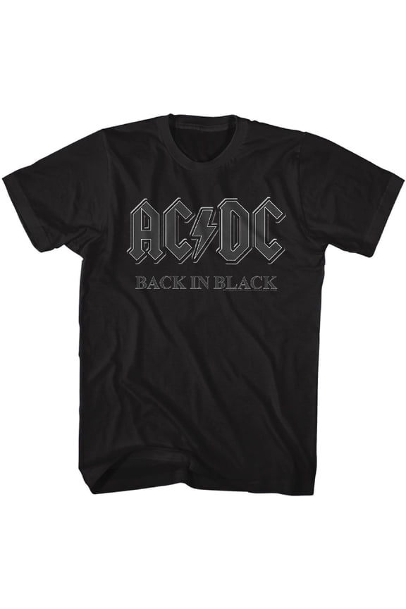 AC/DC Back In Black Black Adult T-Shirt Xlt