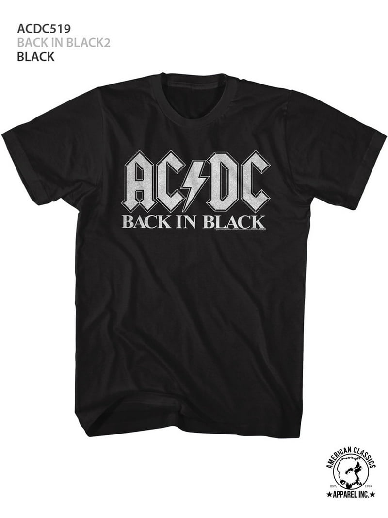 AC/DC BACK IN BLACK Tシャツ Lサイズ AC/DC Back In Black Black Adult T-Shirt - Walmart.com