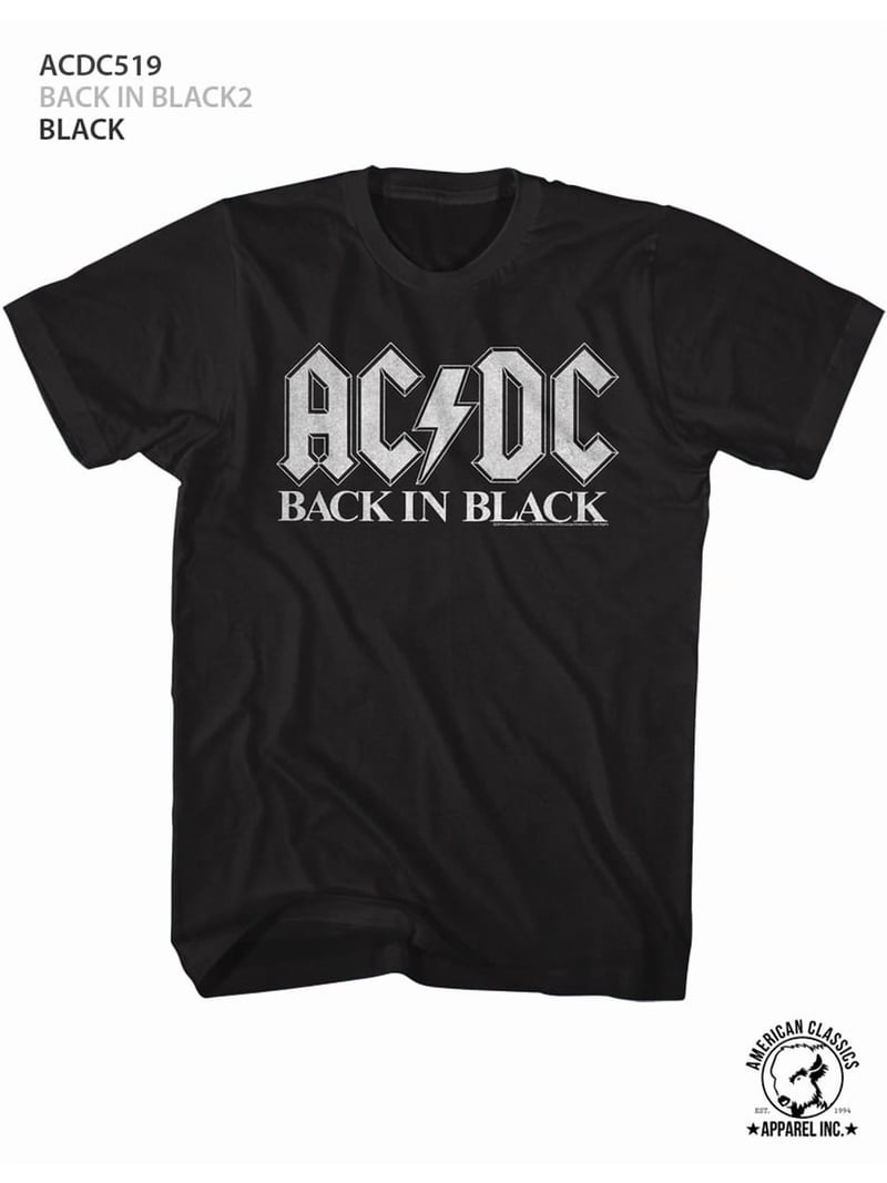【AC/DC】Tシャツ⑥ Lサイズ American Classics ACDC Back In Black Adult T-Shirt, Cotton, Black