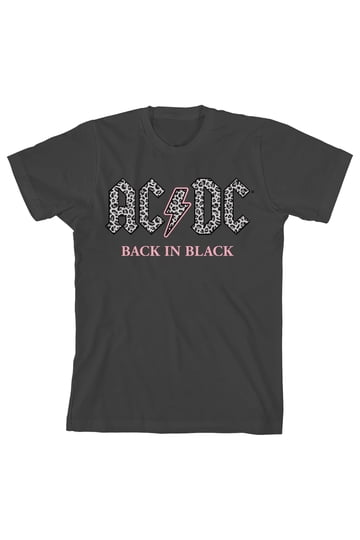 AC/DC Logo in Red Men's Black T-shirt | Rocker Rags