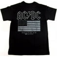 AC DC Back In Black T shirt Flag 1980 US Tour Tee Rock Adult Men's HE53