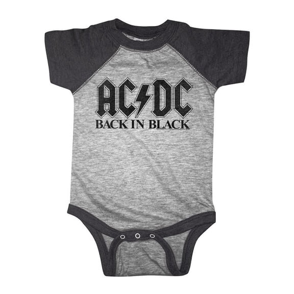AC/DC Back In Black Vintage Smoke Infant Baseball Romper T-Shirt