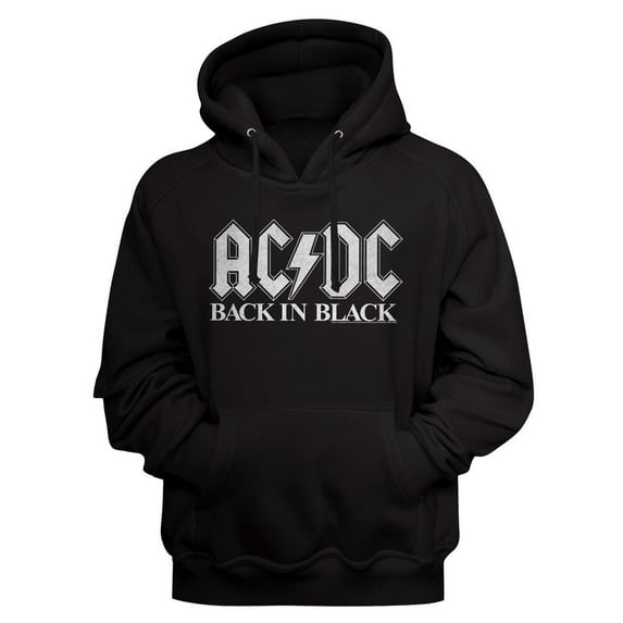 AC/DC Back In Black2 Black Adult Hoodie Sweatshirt