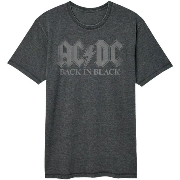 AC/DC Bib Logo Black Adult S/S Vintage Wash Tshirt Xl