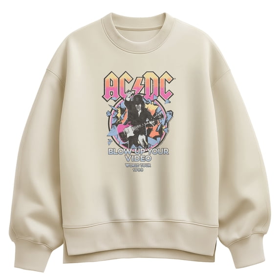 AC/DC - Blow Up - Women's Oversized Fleece Crew Sweatshirt