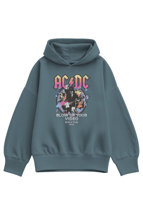 AC/DC - Blow Up - Women's Oversized Fleece Hoodie Sweatshirt