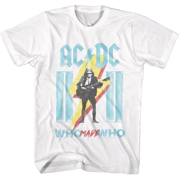 AC/DC Columns White Adult T-Shirt
