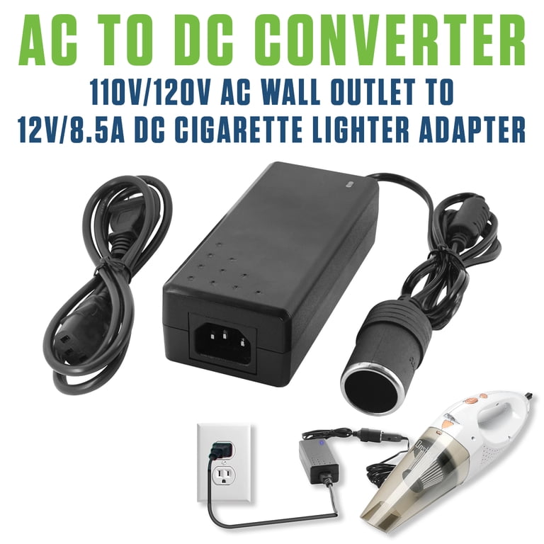 120v cigarette lighter adapter Cellet AC Wall to DC Car Cigarette Lighter Power Adapter, 110v to 12V Converter, 8.5A 102W for Car Accessories, Gps, Dash Cam, Cooler