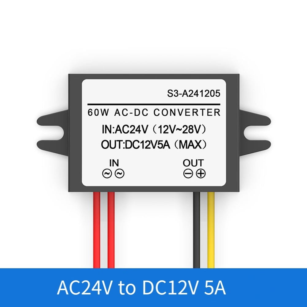 AC-DC Converter AC12/24V to DC12V Converter 5A Voltage Regulator Power ...
