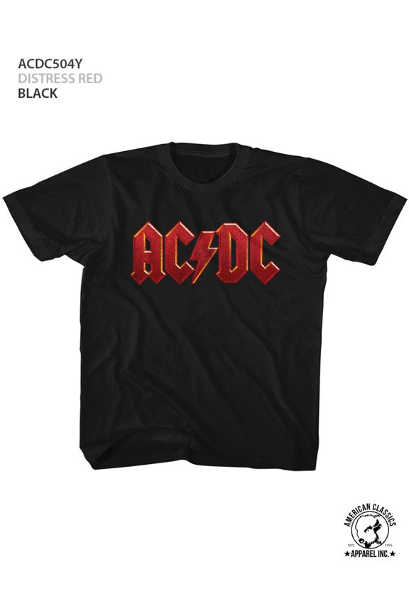 AC/DC Distressed Red Black Children's T-Shirt