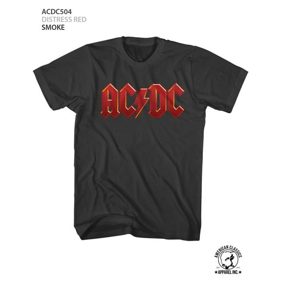 AC/DC Distressed Red Smoke Adult T-Shirt