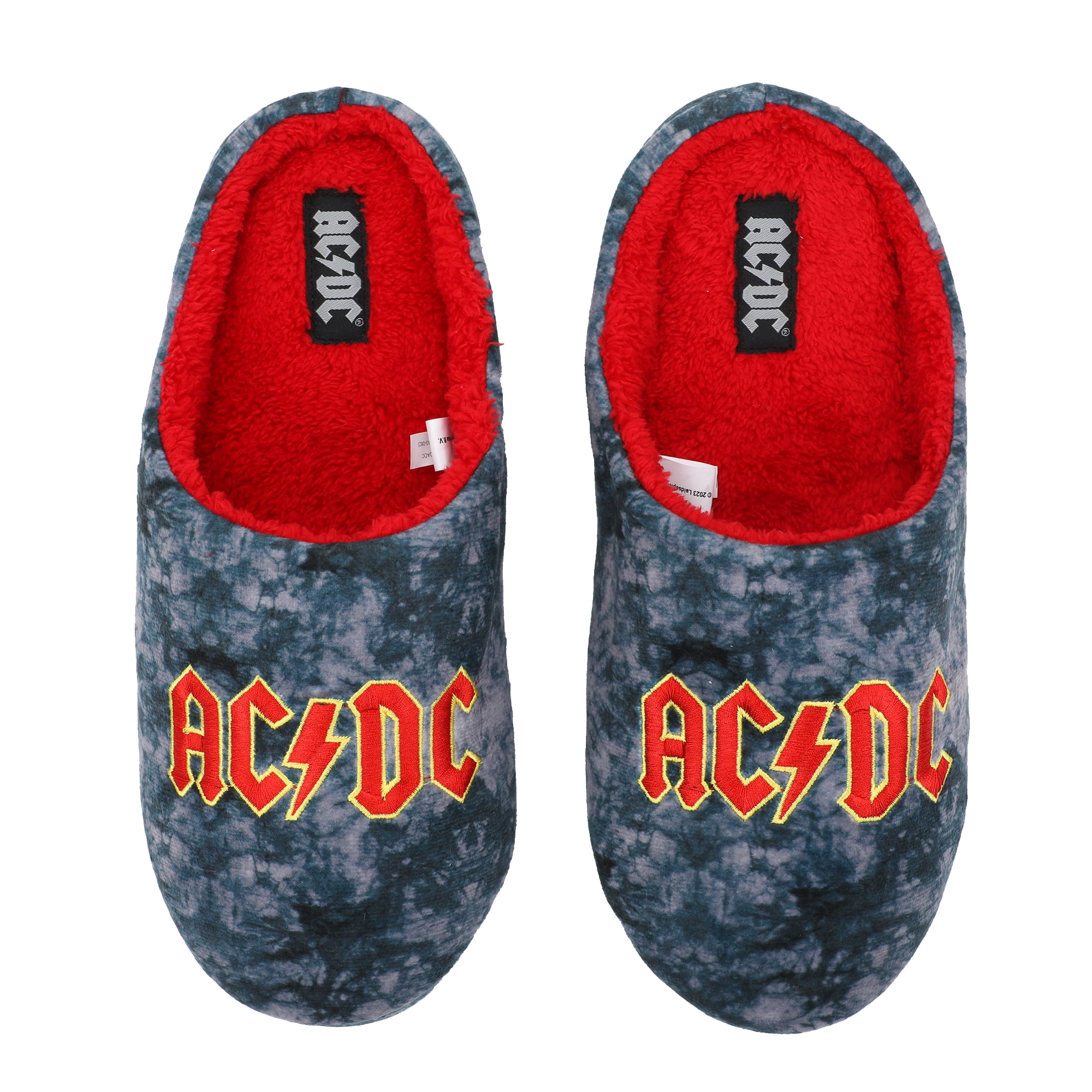 AC/DC Embroidered logo Tie-Dye Scuff Slippers-Small - Walmart.com