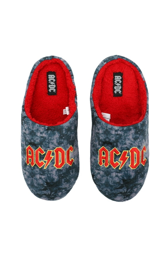 AC/DC Embroidered logo Tie-Dye Scuff Slippers-Small