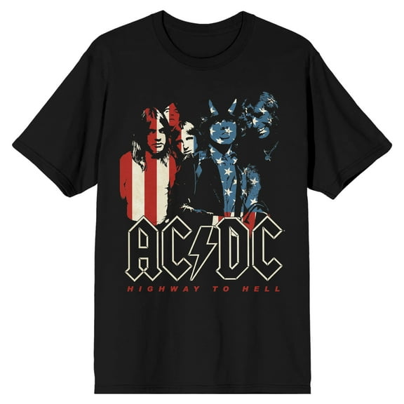 AC/DC Flag Black T-Shirt-S