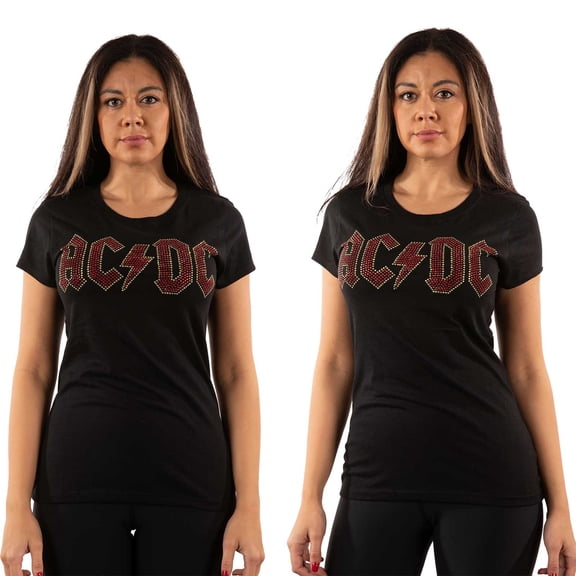 AC/DC Full Colour diamante Skinny Fit T Shirt
