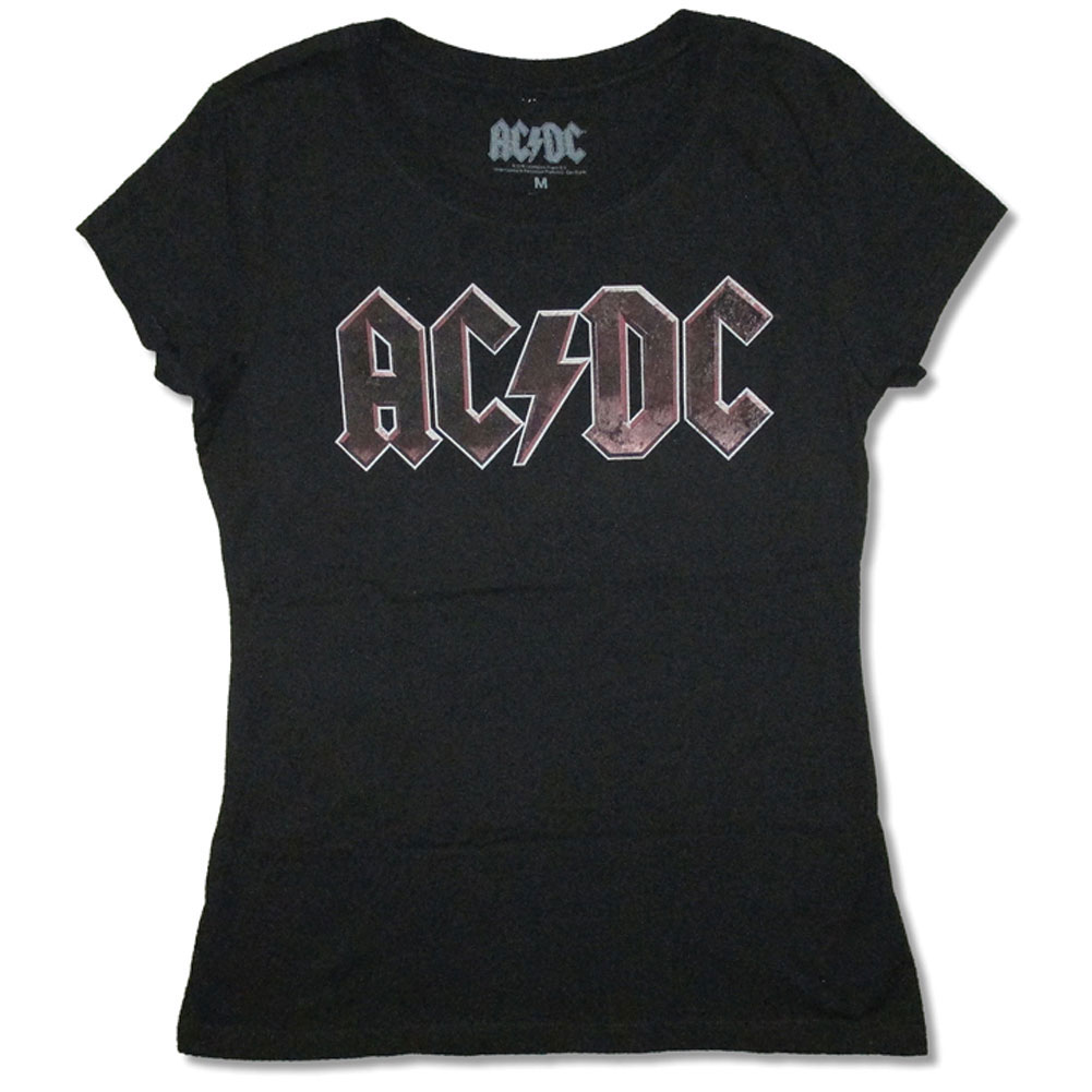 AC/DC Grunge Logo Junior Top Medium Black - Walmart.com