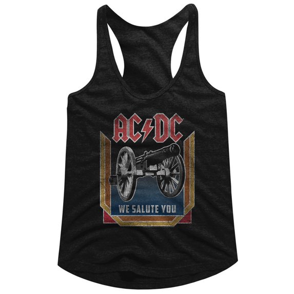 AC/DC Hard Rock Band Music Group We Salute You Album Womens Tank Top Tee