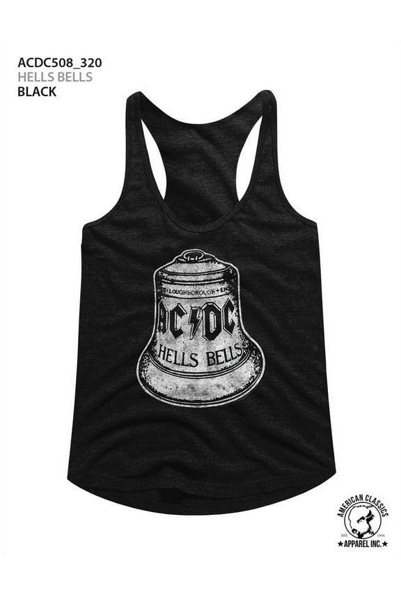 AC/DC Hells Bells Black Junior Women's Racerback Tank Top T-Shirt