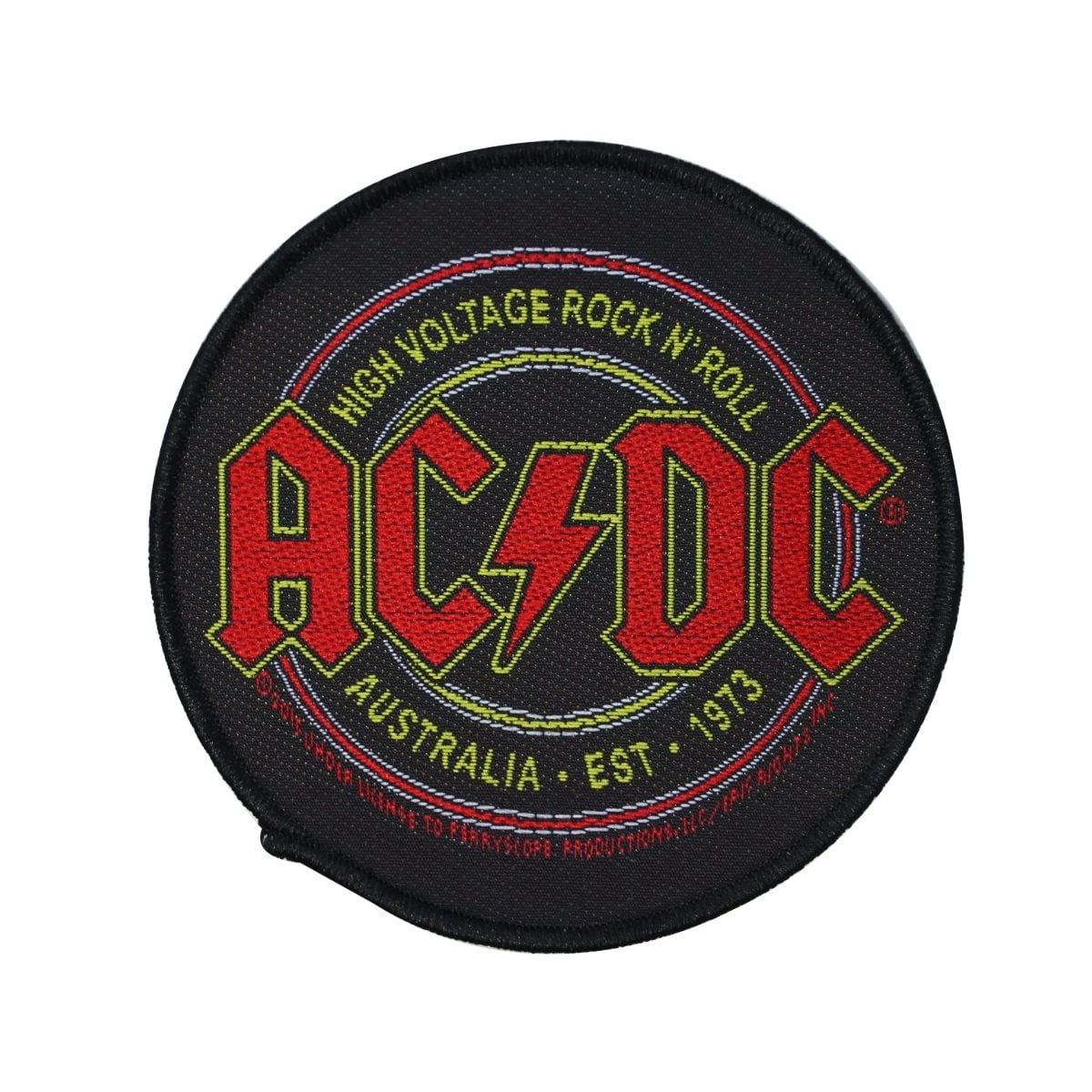 AC/DC High Voltage Australia 1973 Official New Black Circular Woven ...