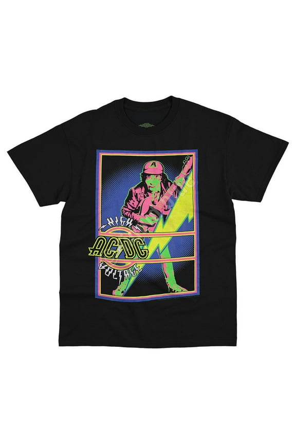 AC/DC - High Voltage Blacklight Mens T Shirt