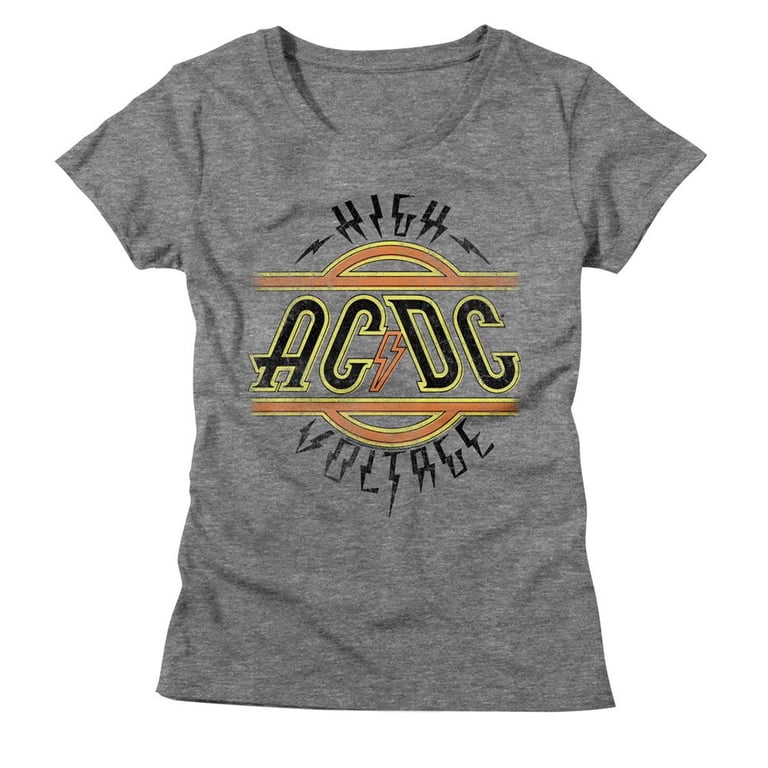 AC/DC High Voltage Graphite Heather Junior Women's T-Shirt