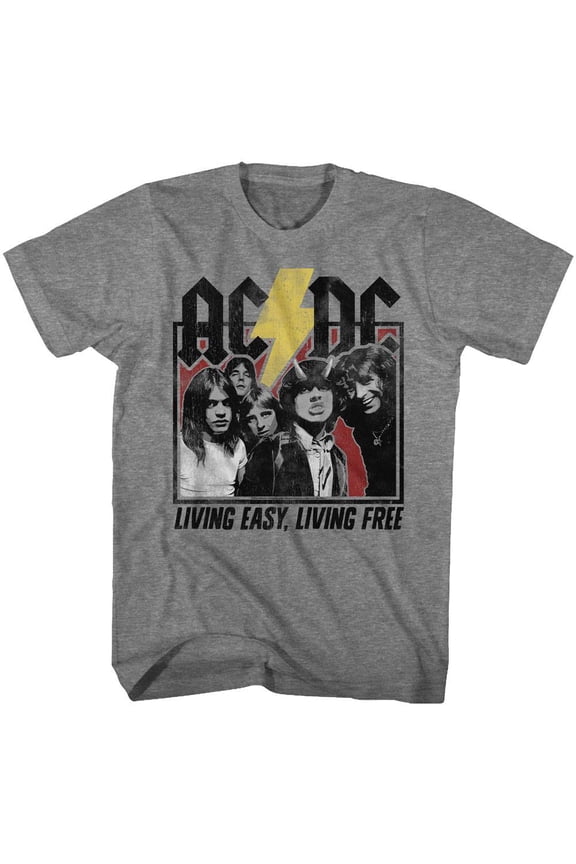 AC/DC Highway To Hell Lyrics Graphite Heather Adult T-Shirt