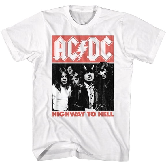 AC/DC Highway To Hell White Adult T-Shirt 2Xl