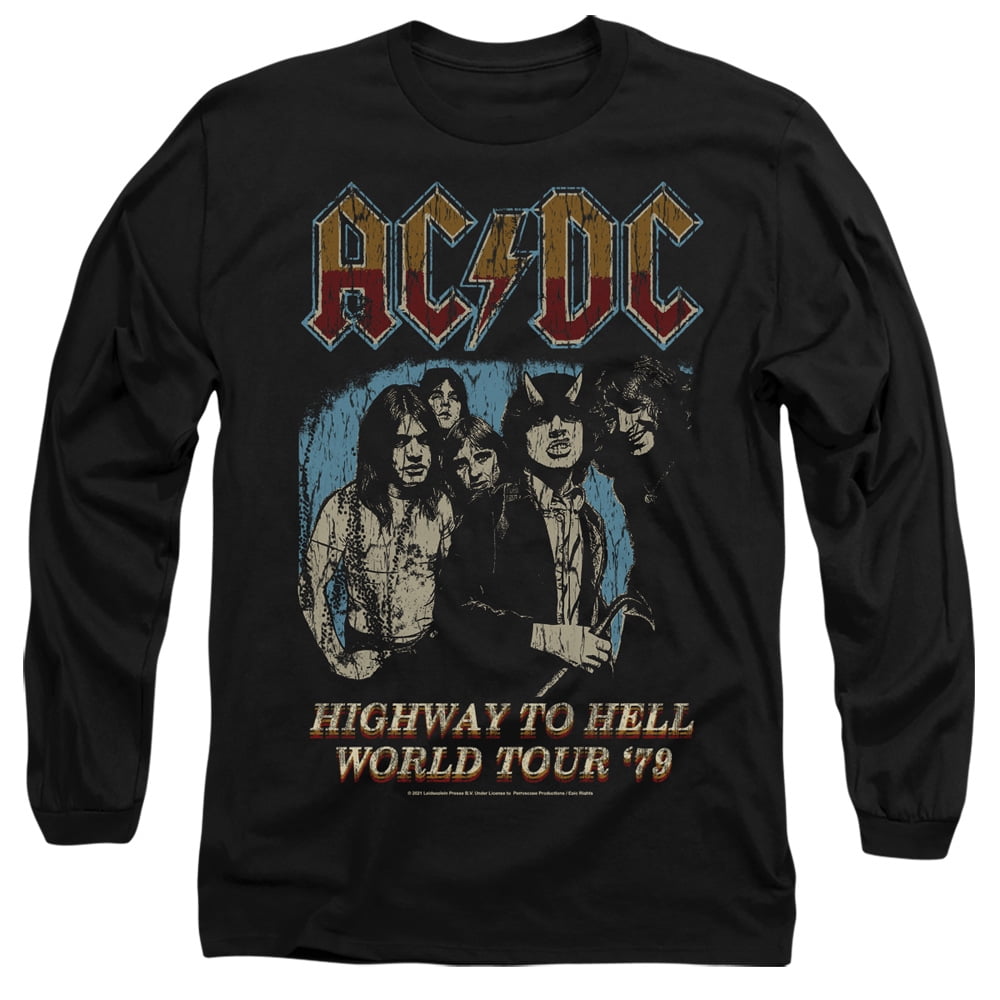 AC/DC Highway World Tour '79 Unisex Adult Long-Sleeve T-Shirt Black ...