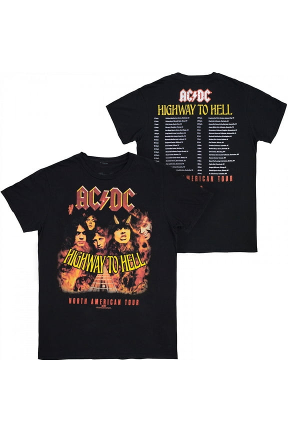 AC/DC Highway to Hell Tour Front and Back Print T-Shirt-3XLarge
