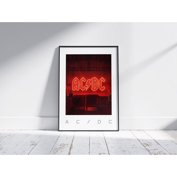AC/DC Iconic Rock Band Logo Music Wall Art Classic Rock Decor Size 24x36 Unframed Poster