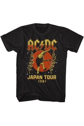 AC/DC Japan Tour 1981 Black Adult T-Shirt 3Xl