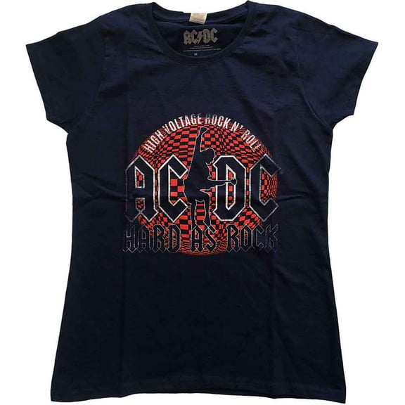 AC/DC Ladies T-Shirt: Hard As Rock (Large)
