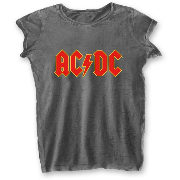 AC/DC Ladies T-Shirt: Logo (Burnout) (XX-Large)