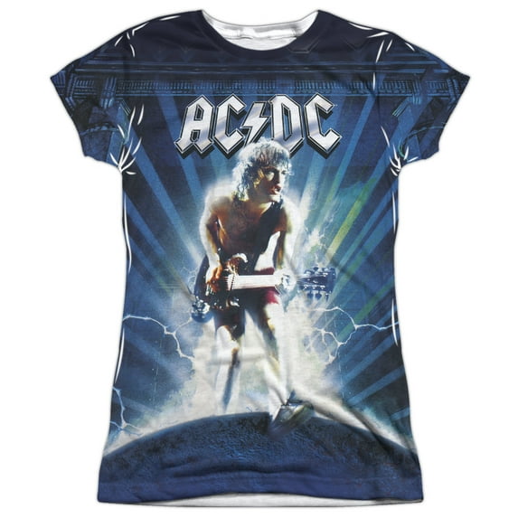 AC/DC Lightning Girls Jr Sublimation White