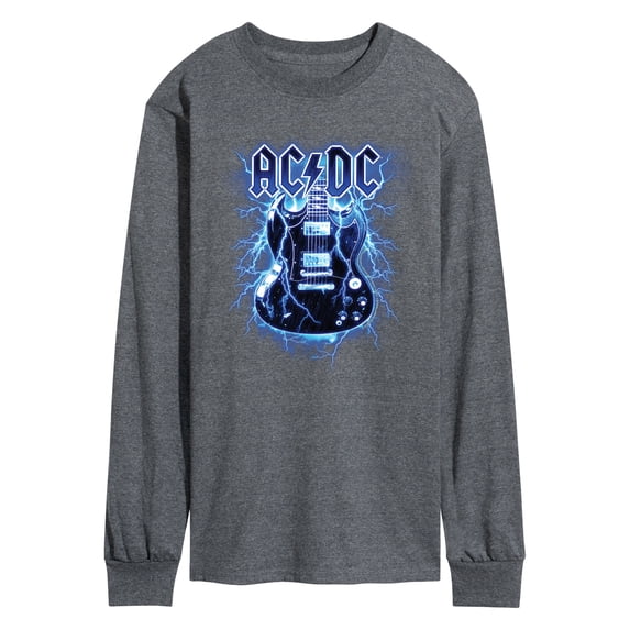 AC/DC - Lightning Guitar - Men's Long Sleeve Graphic T-Shirt