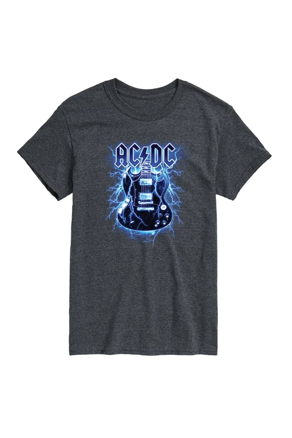 AC/DC - Lightning Guitar - Men's Short Sleeve Graphic T-Shirt
