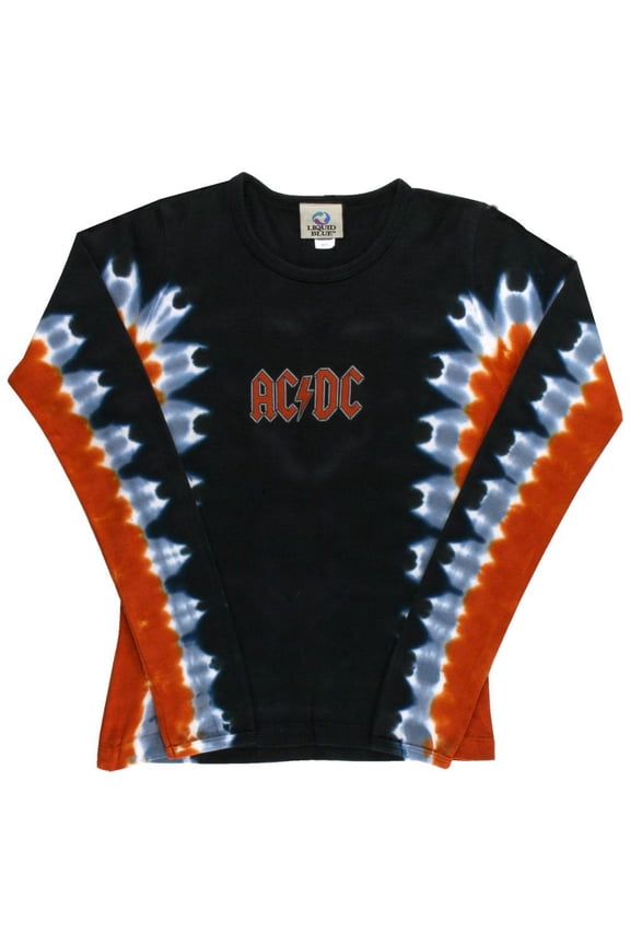 AC/DC - Logo Juniors Tie Dye Long Sleeve T-Shirt