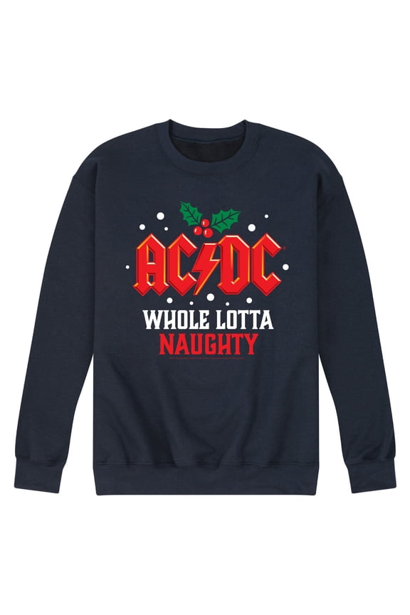 AC/DC - Logo Lotta Naughty - Men's Crew Fleece Sweatshirt
