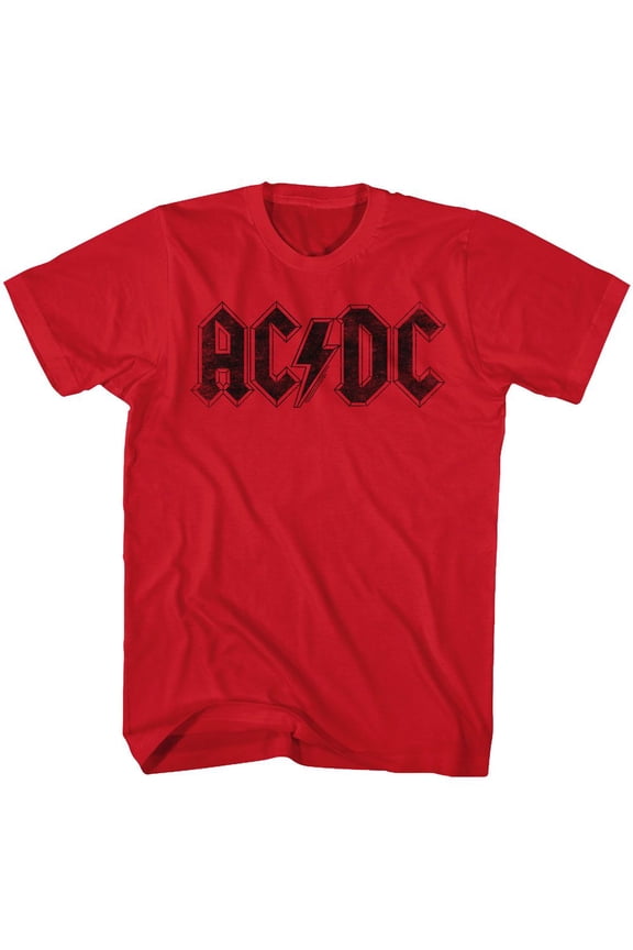 AC/DC Logo Red Adult T-Shirt