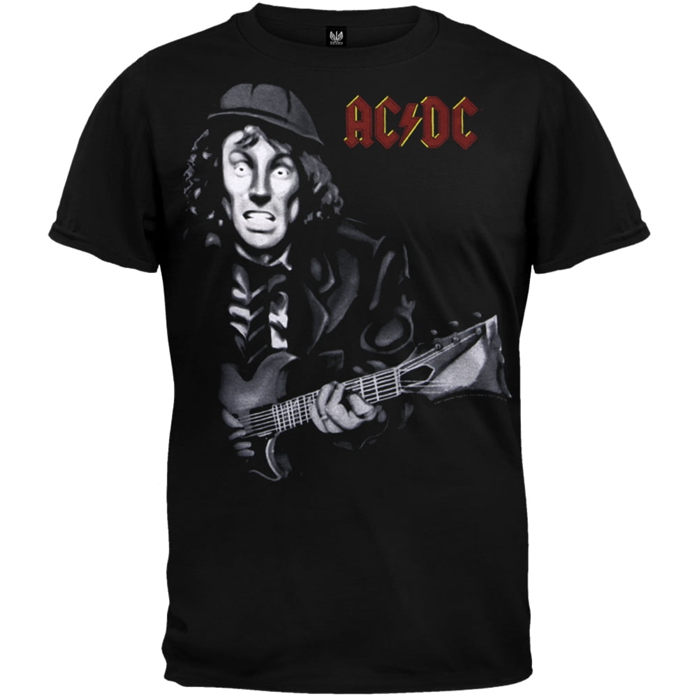AC/DC Men's Angus Guitar Cartoon Soft Short Sleeve T Shirt - Walmart.com