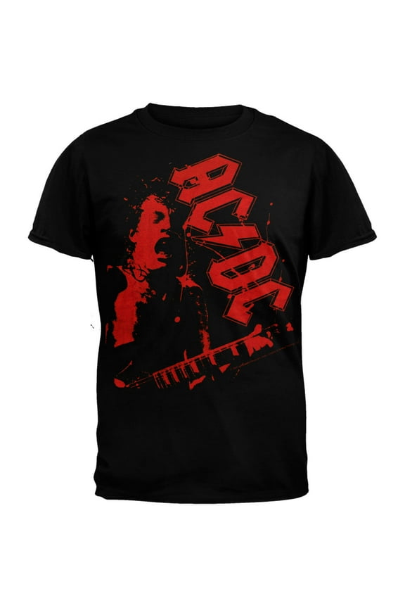 AC/DC Men's Angus Splatter All-Over Short Sleeve T Shirt