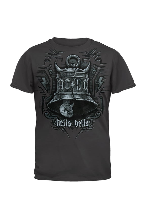 AC/DC Men's Big Bells Slim Fit T-shirt Large Grey