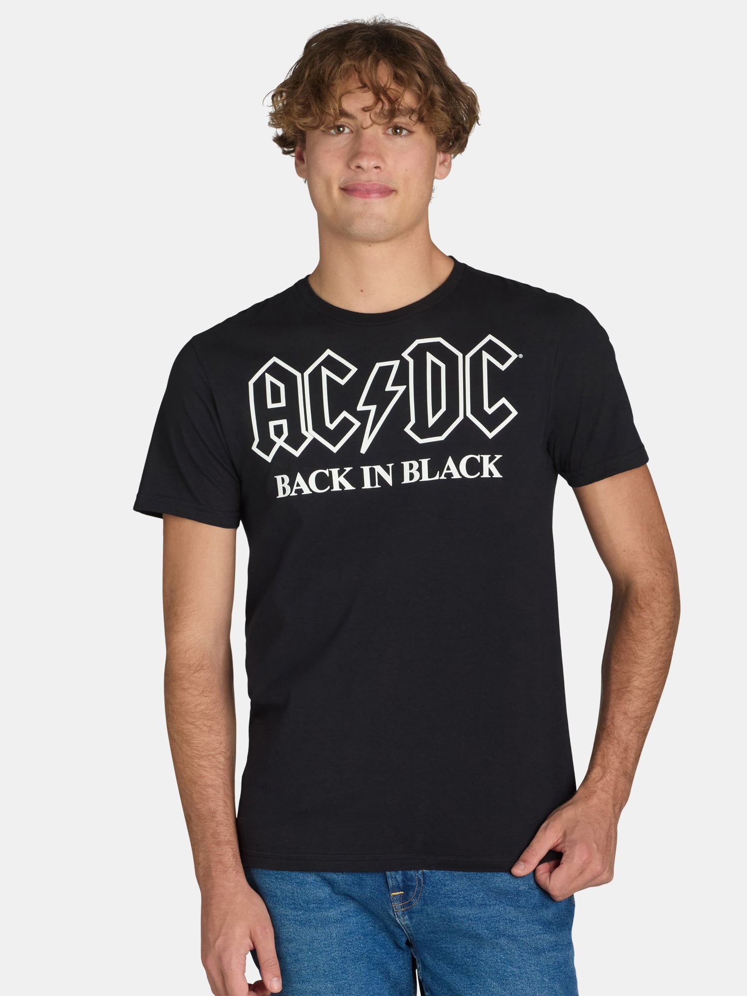 AC/DC Back In Black Black Adult T-Shirt - Walmart.com