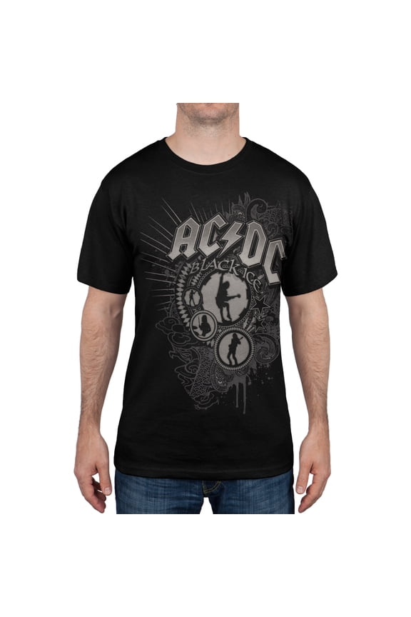 AC/DC Men's Black Ice Rockin' Short Sleeve T Shirt