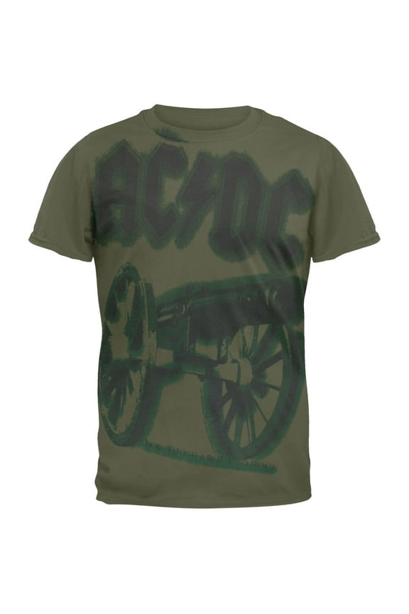 AC/DC Men's Cannon All-Over Soft Short Sleeve T Shirt